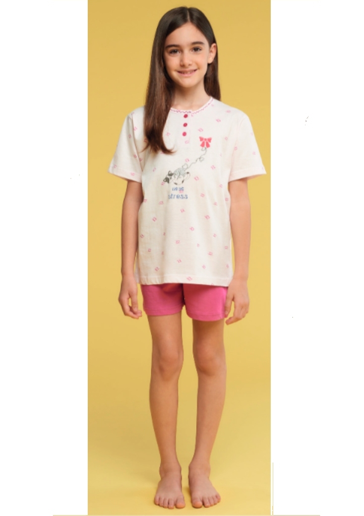 Dívčí pyžamo Karelpiu KC4135 3/4 Růžová