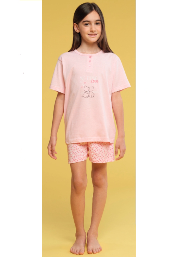 Dívčí pyžamo Karelpiu KC4138 7/8 Růžová