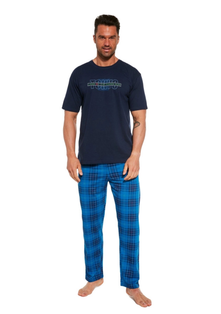 Pánské pyžamo Cornette 134/246 S Tm. modrá
