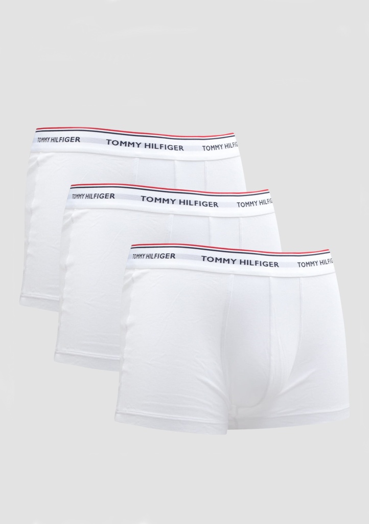 Pánské boxerky Tommy Hilfiger 1U87903842 3PACK L Bílá