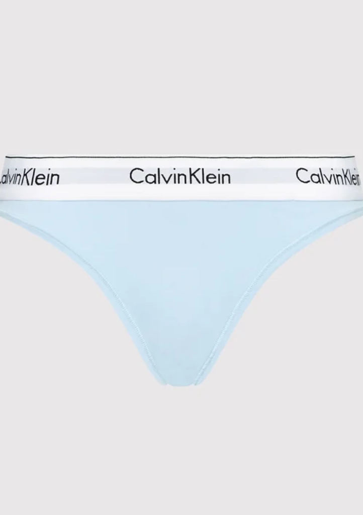 Dámské tanga Calvin Klein F3786 L Sv. modrá