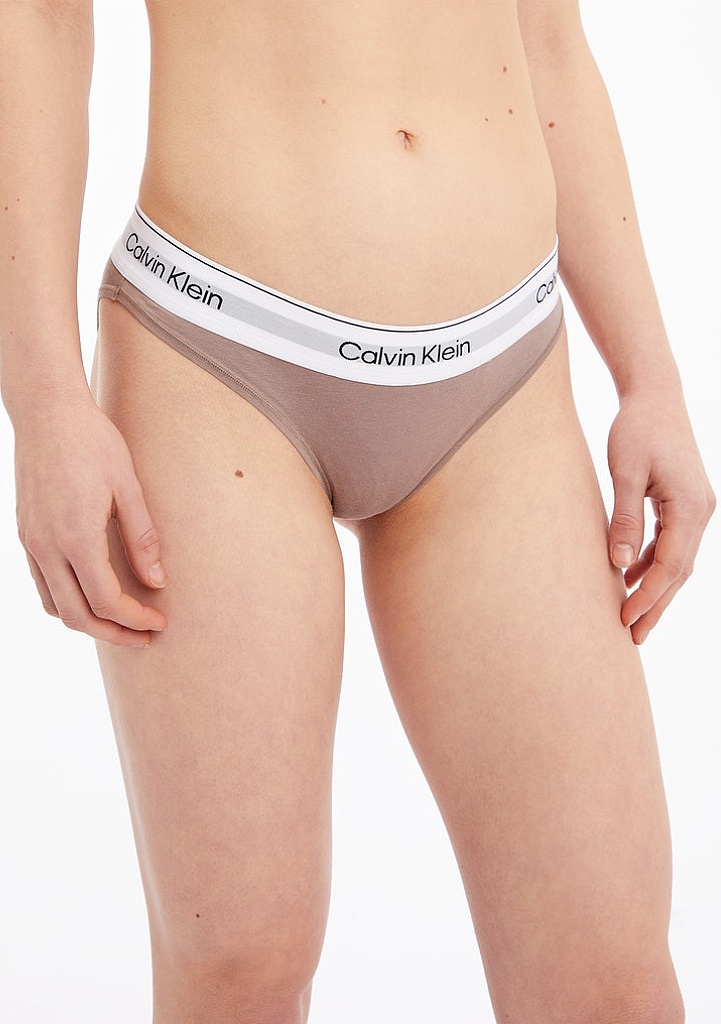 Dámské kalhotky Calvin Klein QF7047 L Sv. hnědá