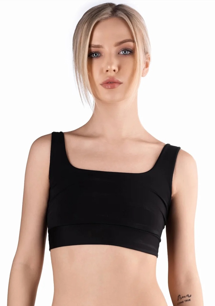 Dámský Crop Top Meméme Black S Černá