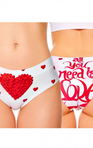 Dámské kalhotky Meméme LOVE ROMANTIC Hi-briefs