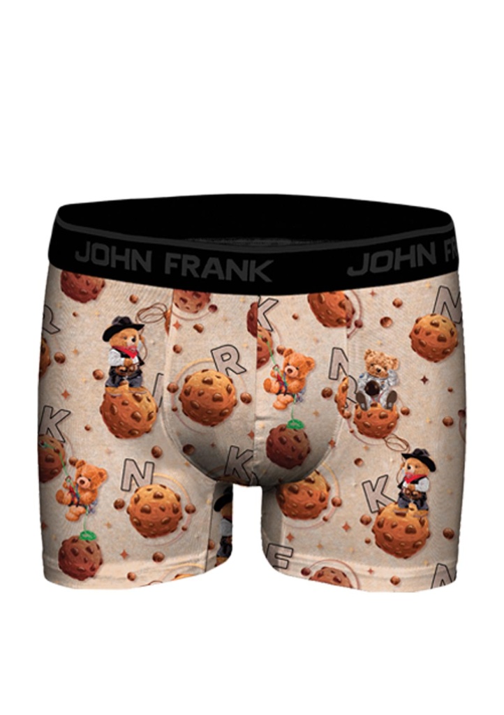 Pánské boxerky John Frank JFBD348 XL Sv. hnědá