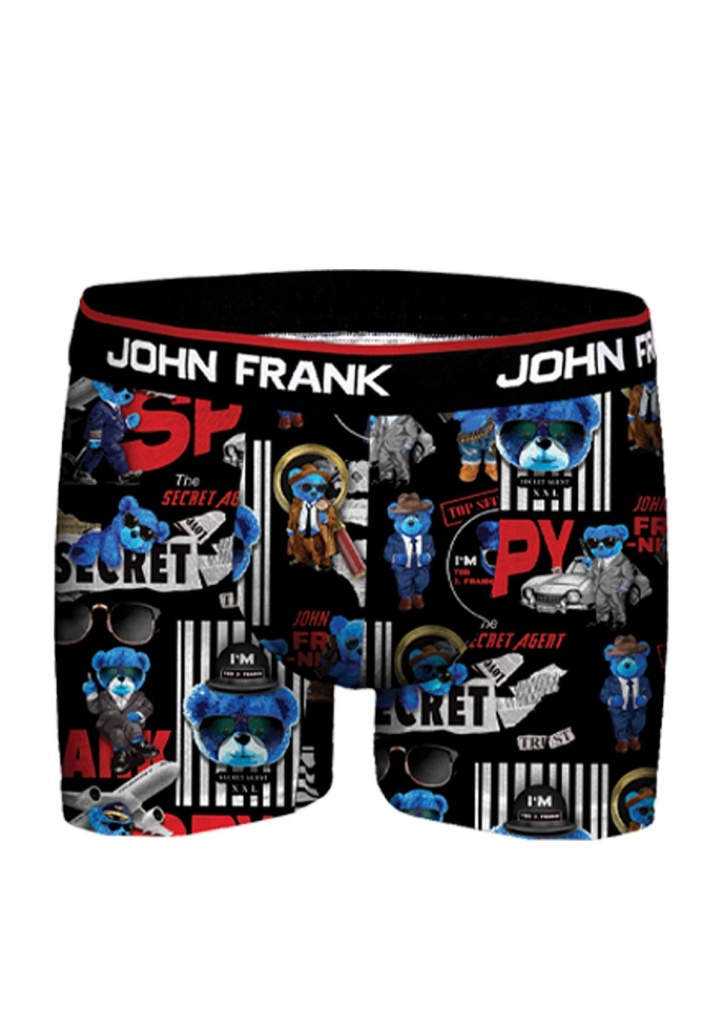 Pánské boxerky John Frank JFBD354 L Černá