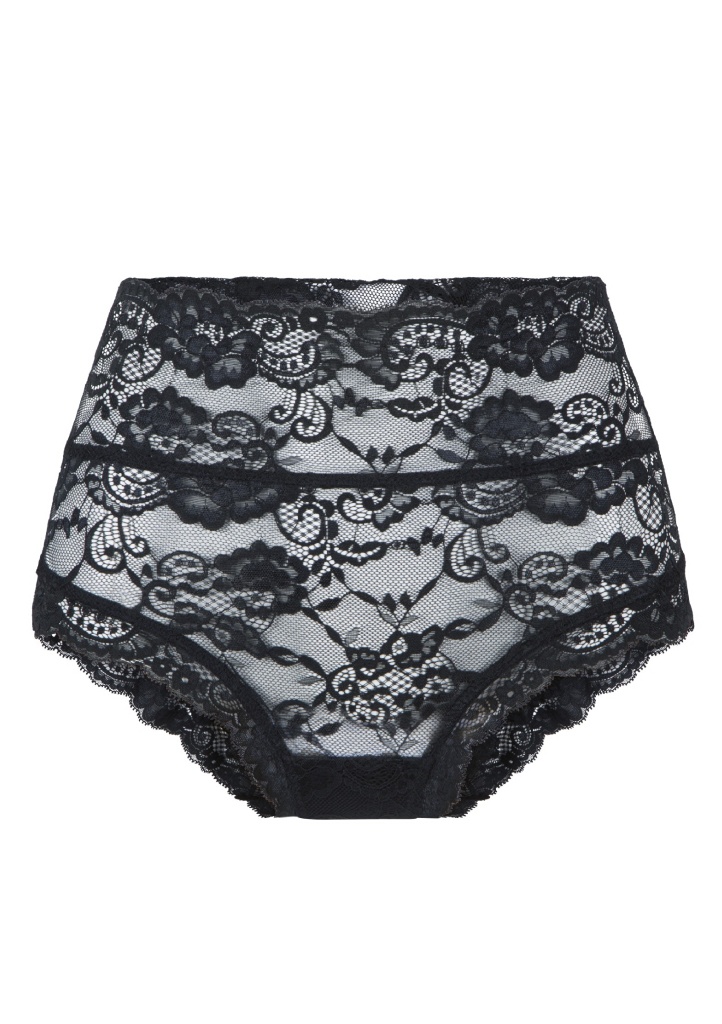 Levně Dámské kalhotky LingaDore 1400B-2 High brief L Černá