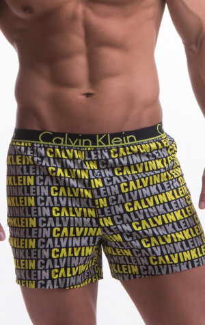 Trenýrky Calvin Klein NU8653 žlutý tisk