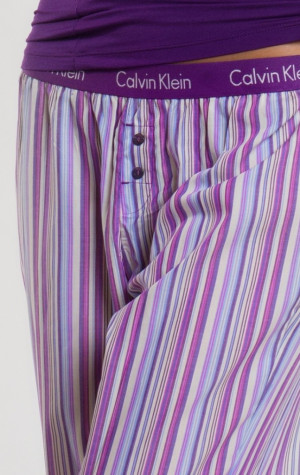 Calvin Klein dámské pyžamové kalhoty S5204E fialová