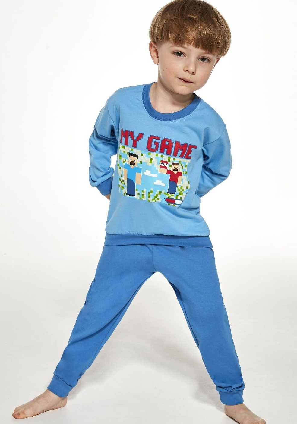 Chlapecké pyžamo Cornette 477/147 110/116 Sv. modrá