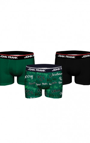 Pánske boxerky John Frank JF3B-CH-01 3Pack boxerky