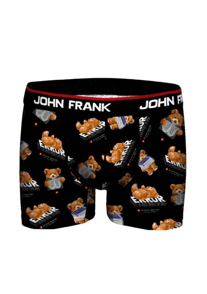 Pánské boxerky John Frank JFBD349 L Černá
