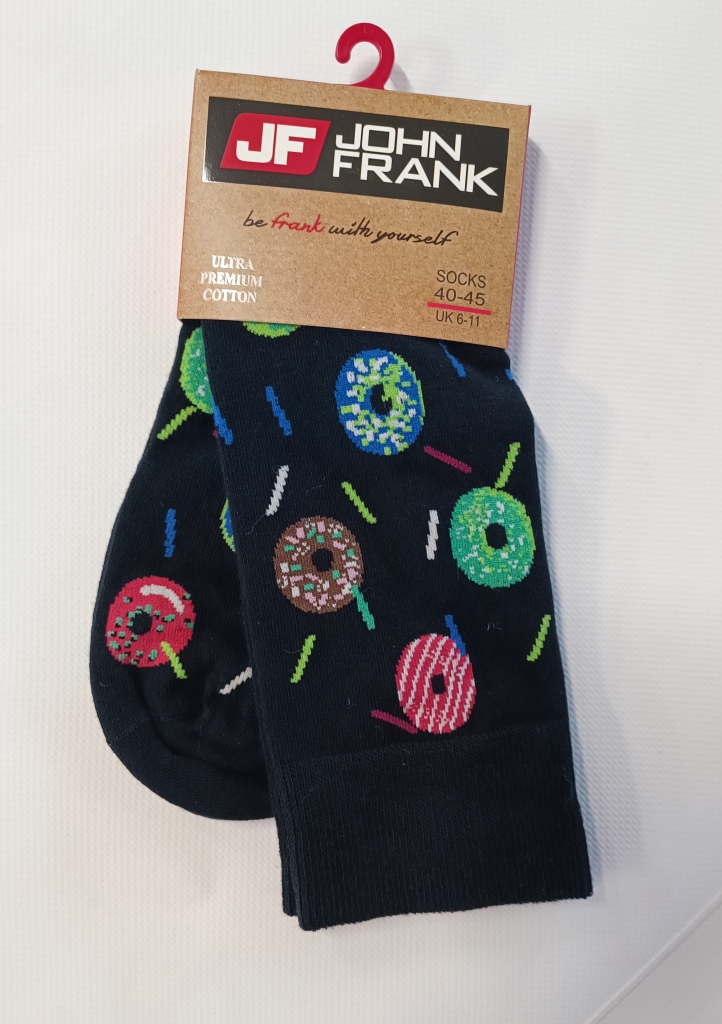Levně Pánské ponožky John Frank JFLSFUN151 UNI Černá