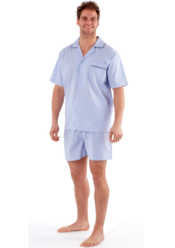 Levně Pánské pyžamo Fordville MN000090 M Sv. modrá