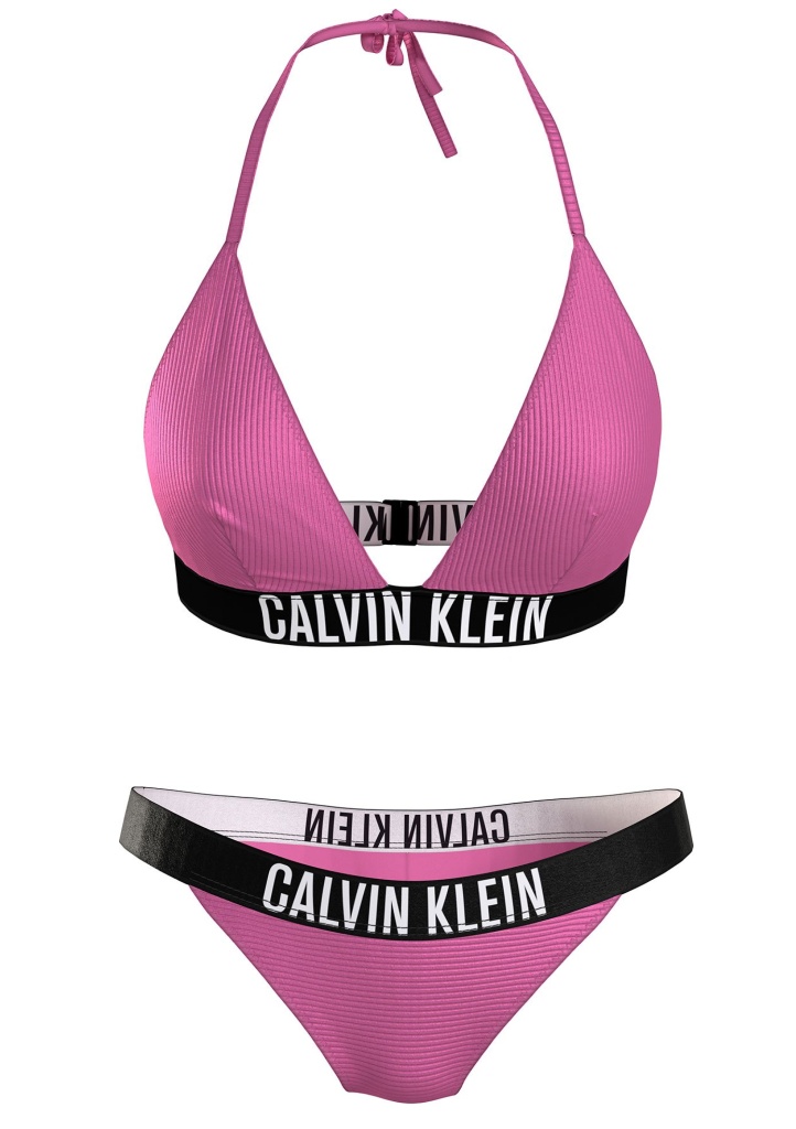 Levně Dámské plavky Calvin Klein KW0KW02387 + KW0KW02392 L RůžováP