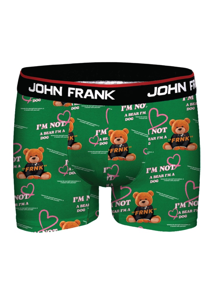 Pánské boxerky John Frank JFBD365 M Zelená