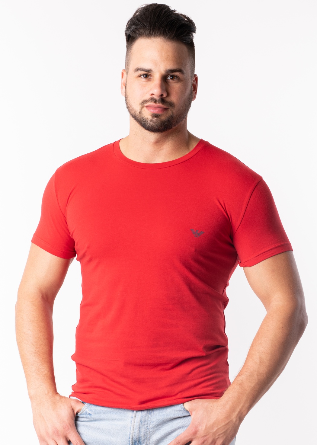 Levně Pánské tričko Emporio Armani 111035 9P725 M Červená