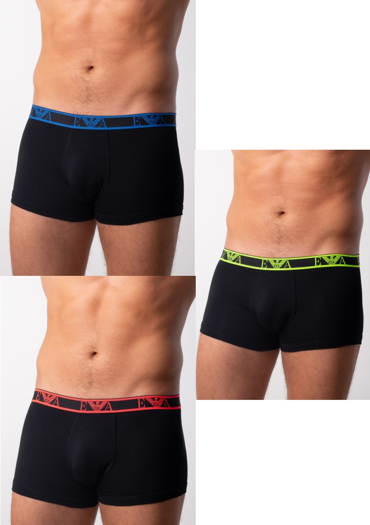 Boxerky Emporio Armani 111357 9P715 3PACK S Černá