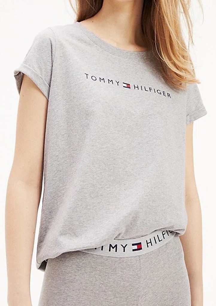 Levně Dámské tričko Tommy Hilfiger UW0UW01618 S Sv. šedá