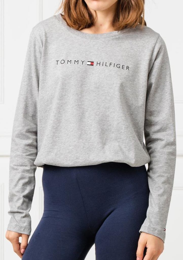 Levně Dámské tričko Tommy Hilfiger UW0UW01910 XS Sv. šedá