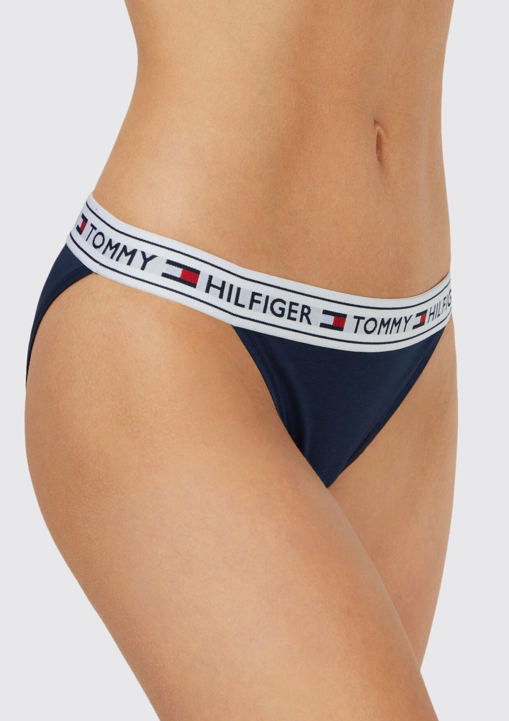 Levně Dámské kalhotky Tommy Hilfiger UW0UW00726 L Tm. modrá