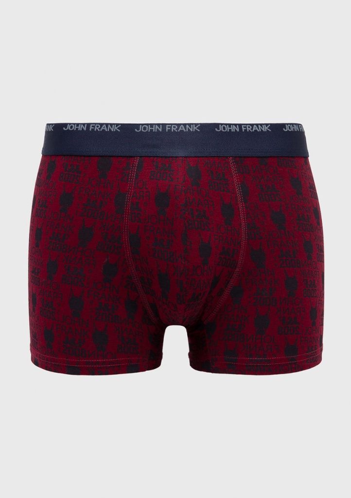 Pánské boxerky John Frank JFB108 M Wine