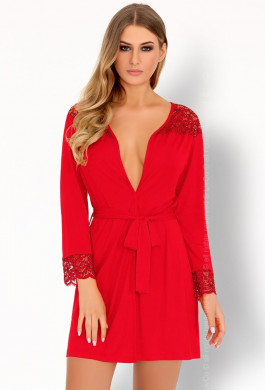 Elegantní župan Omolarina red - LivCo Corsetti
