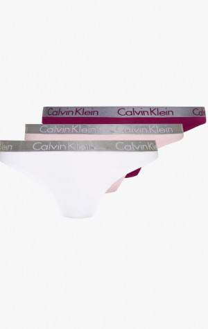 Dámská tanga Calvin Klein QD3590 3PACK XPV