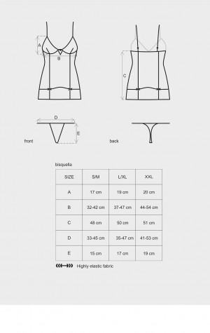 Košilka Bisquella chemise XXL - Obsessive