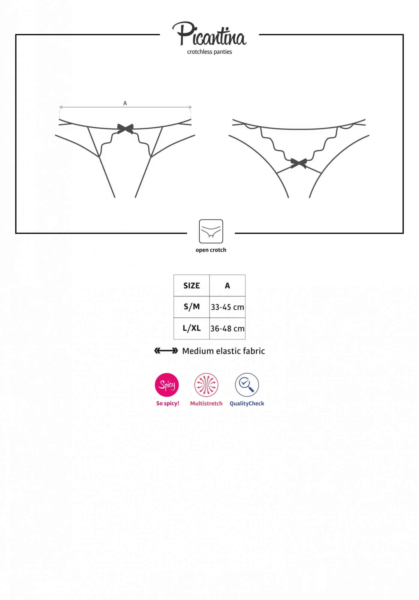 Tanga Picantina thong otevřené - Obsessive