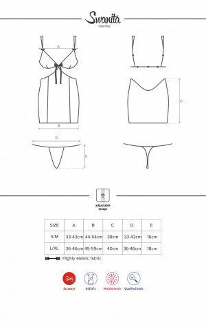 Košilka Swanita chemise - Obsessive