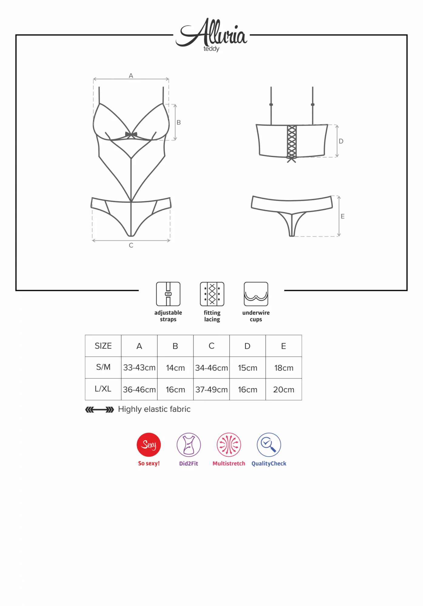 Body Alluria teddy - Obsessive