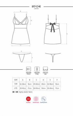 Košilka 817-CHE chemise - Obsessive