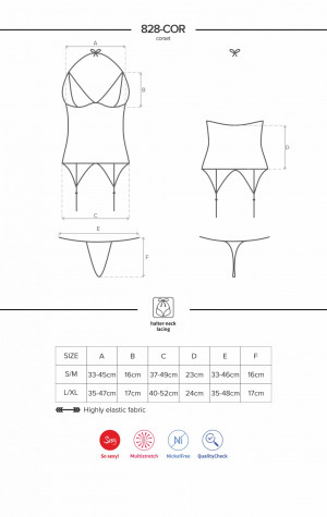 Korzet 828-COR corset - Obsessive