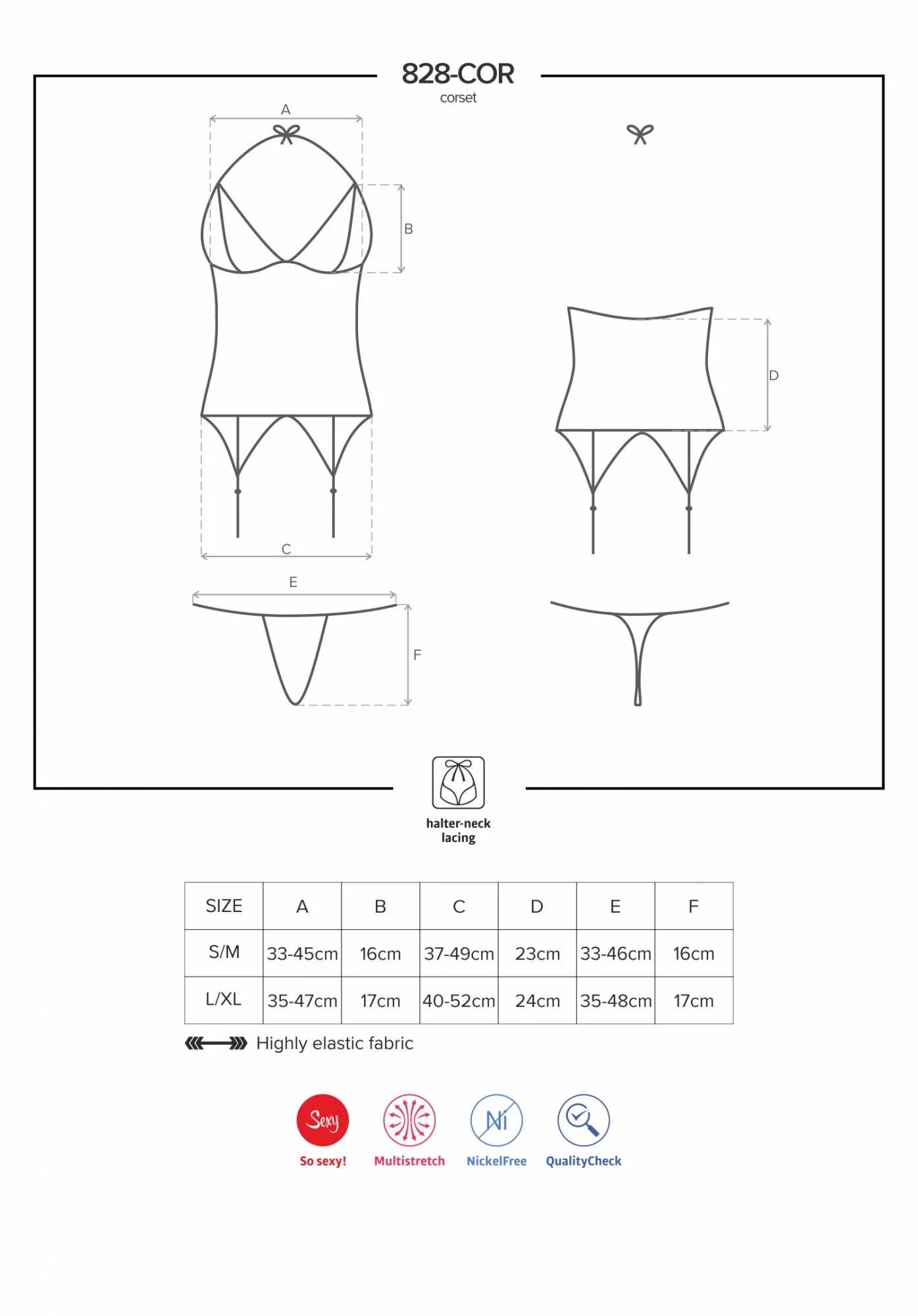 Korzet 828-COR corset - Obsessive