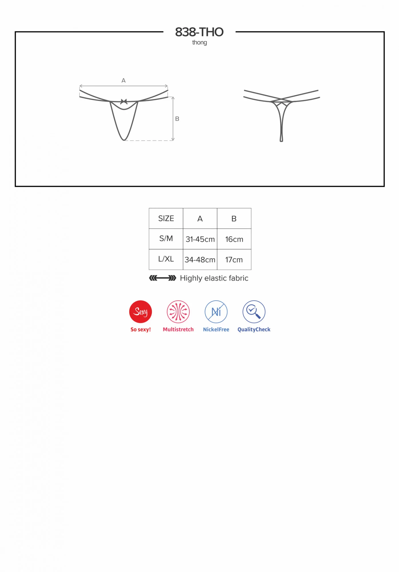 Tanga 838-THO thong red - Obsessive