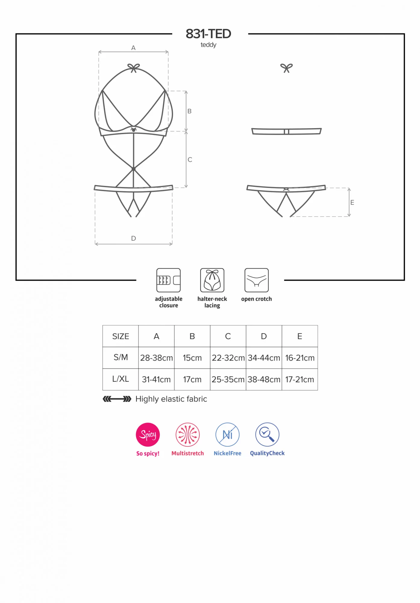 Svůdné body 831 - TED teddy - Obsessive