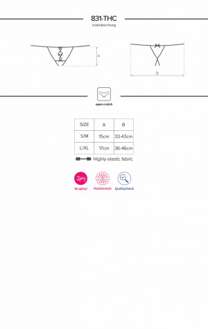 Sexy tanga 831 - THC thong otevřené - Obsessive