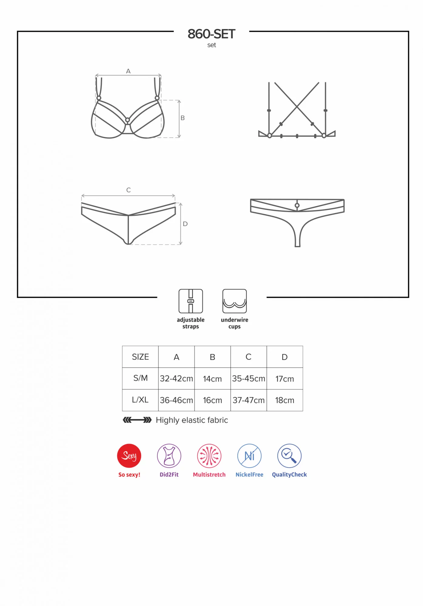 Jedinečný set 860 - SET black - Obsessive