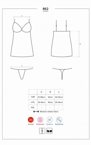 Přitažlivá košilka 862 - CHE - Obsessive