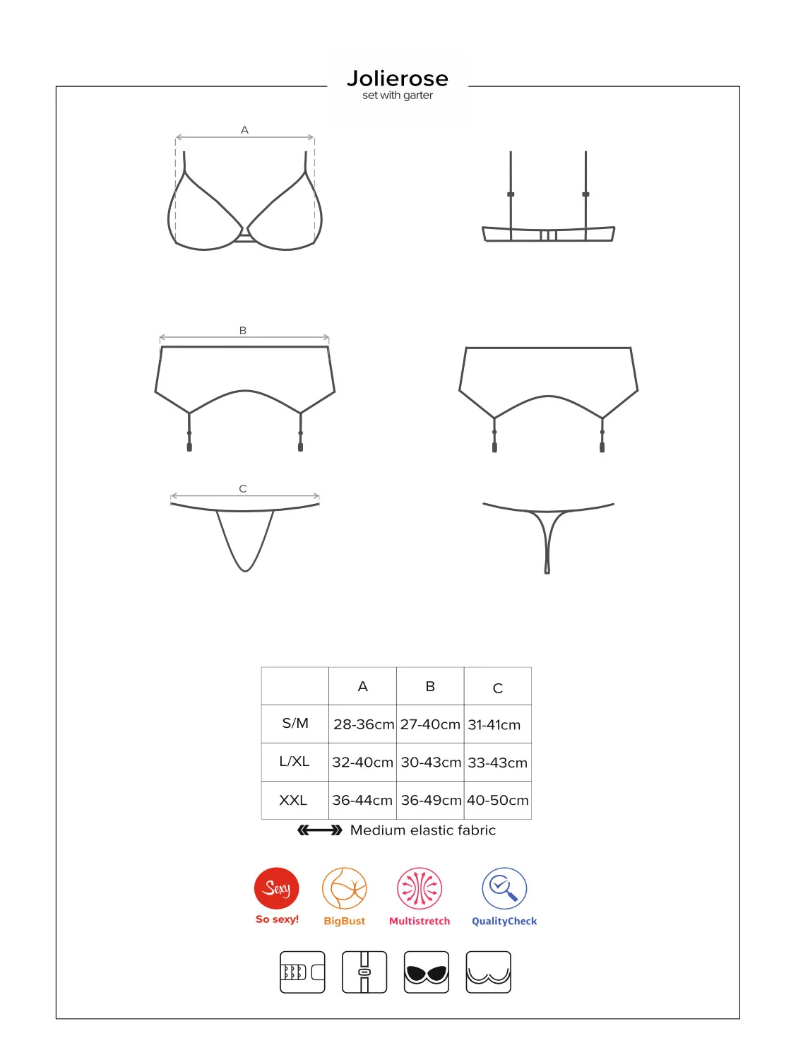 Nádherný set Jolierose set - Obsessive