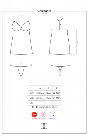 Elegantní košilka Chiccanta chemise - Obsessive