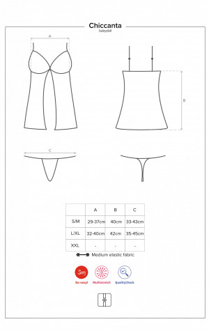 Smyslná košilka Chiccanta babydoll - Obsessive