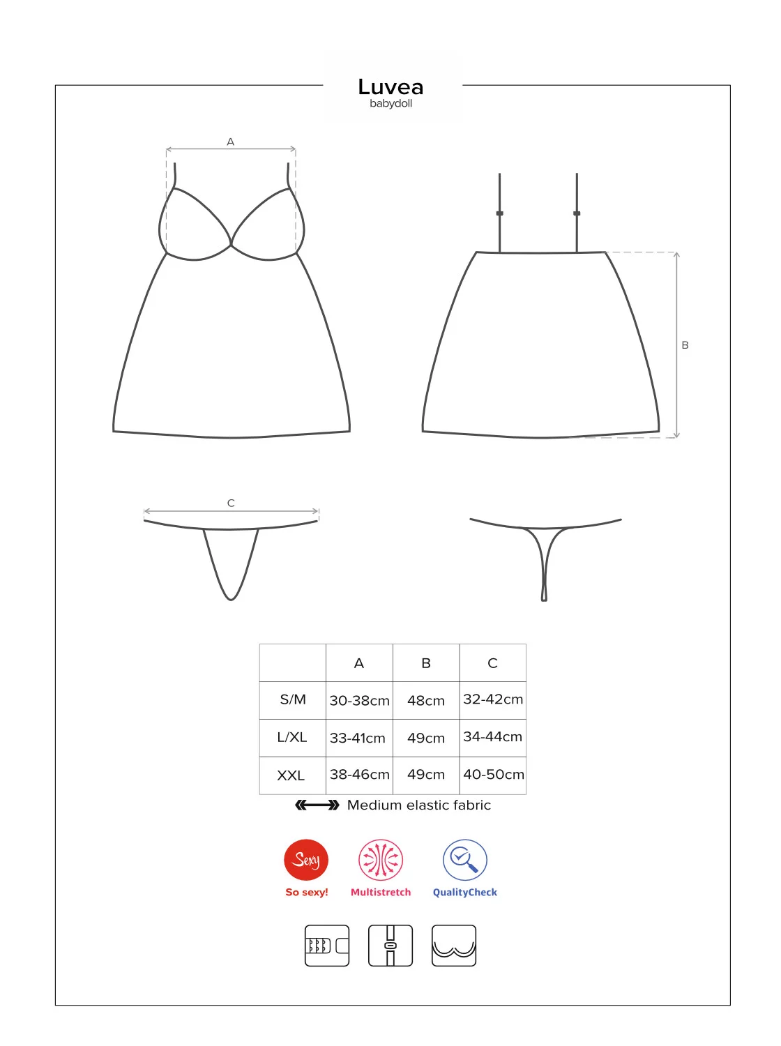 Kouzelná košilka Luvae babydoll - Obsessive