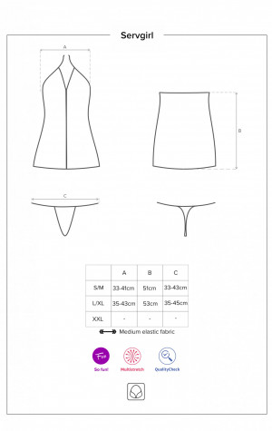 Sexy kostým Servgirl - Obsessive