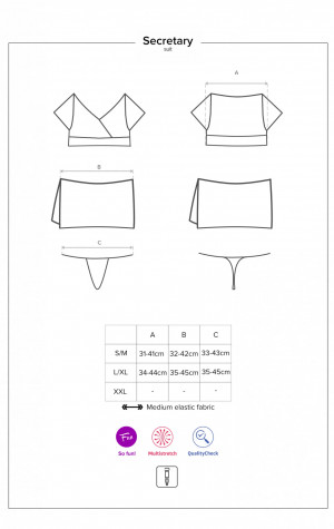 Okouzlující kostým Secretary suit - Obsessive