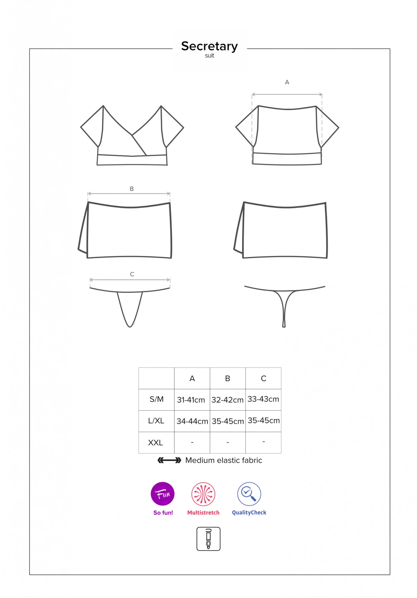 Okouzlující kostým Secretary suit - Obsessive