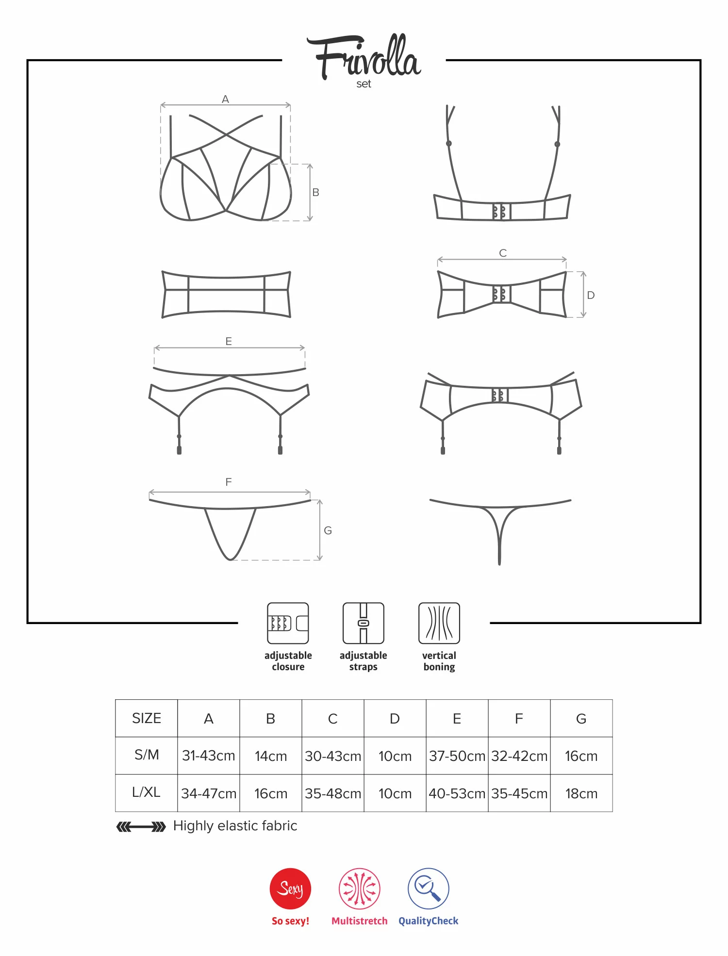 Úžasný set Frivolla set coral - Obsessive
