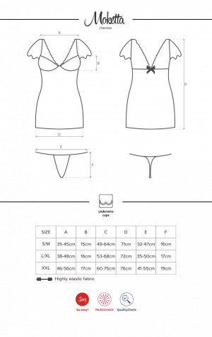 Výjimečná košilka Moketta chemise purple - Obsessive