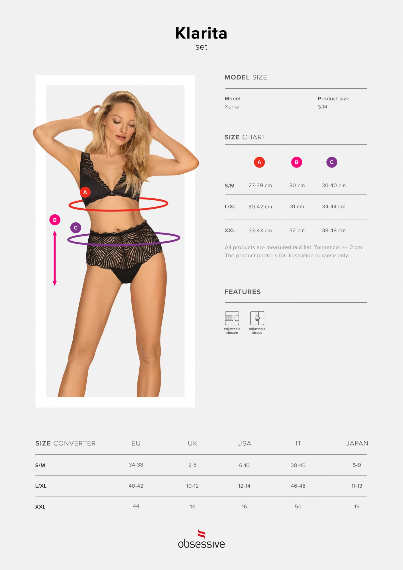 Poutavý set Klarita set - Obsessive